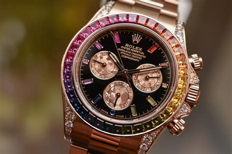 rolex daytona everose gold rainbow